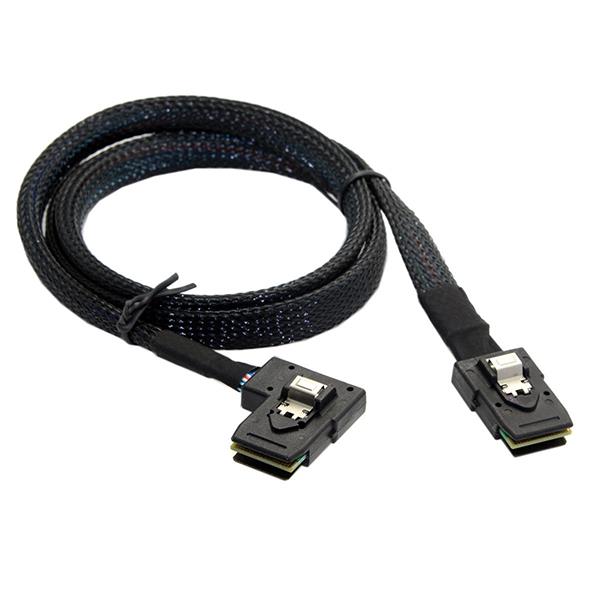 Left Angled Mini SAS 36pin Sff-8087 to 8087 Cable